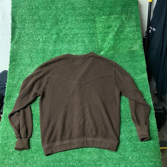 Kenny Rodger’s Vintage 1970’S Button up Sweater embroidered Brown Size L - Picture 2 of 8